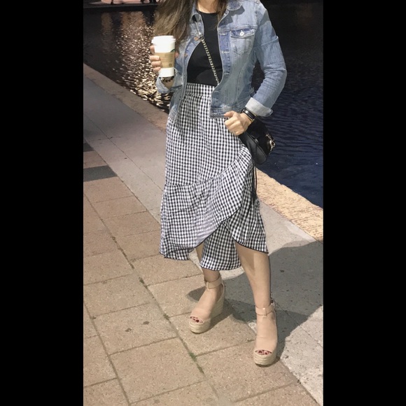 Gingham midi length skirt - Picture 6 of 6